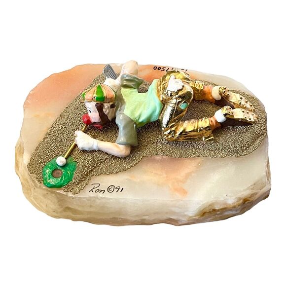 VTG Signed Numbered Ron Lee GOLFING CLOWN FIGURINE Putting Green Limited Edition - Picture 2 of 9